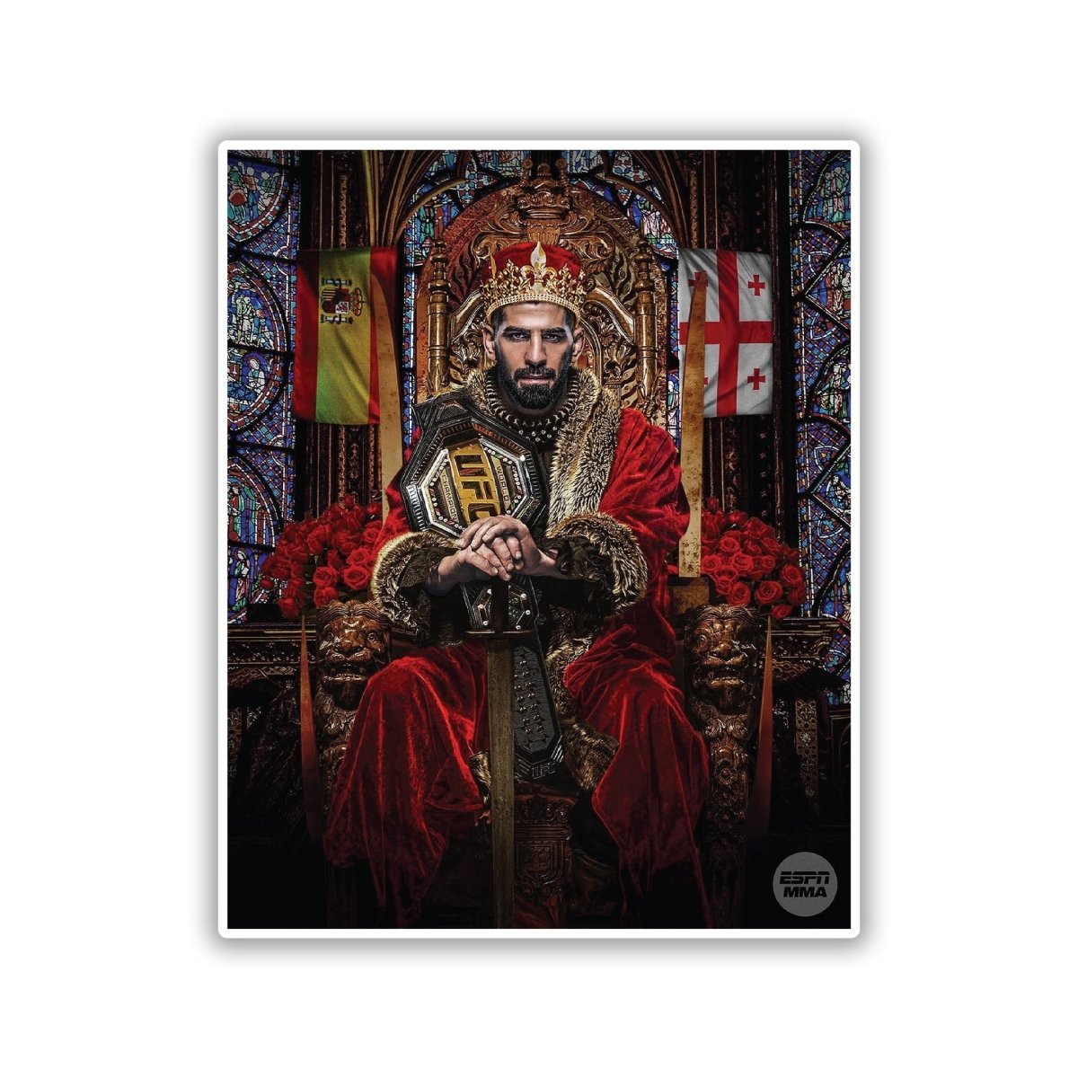 Ilia Topuria Sticker 4 - stickyfunk premium stickers