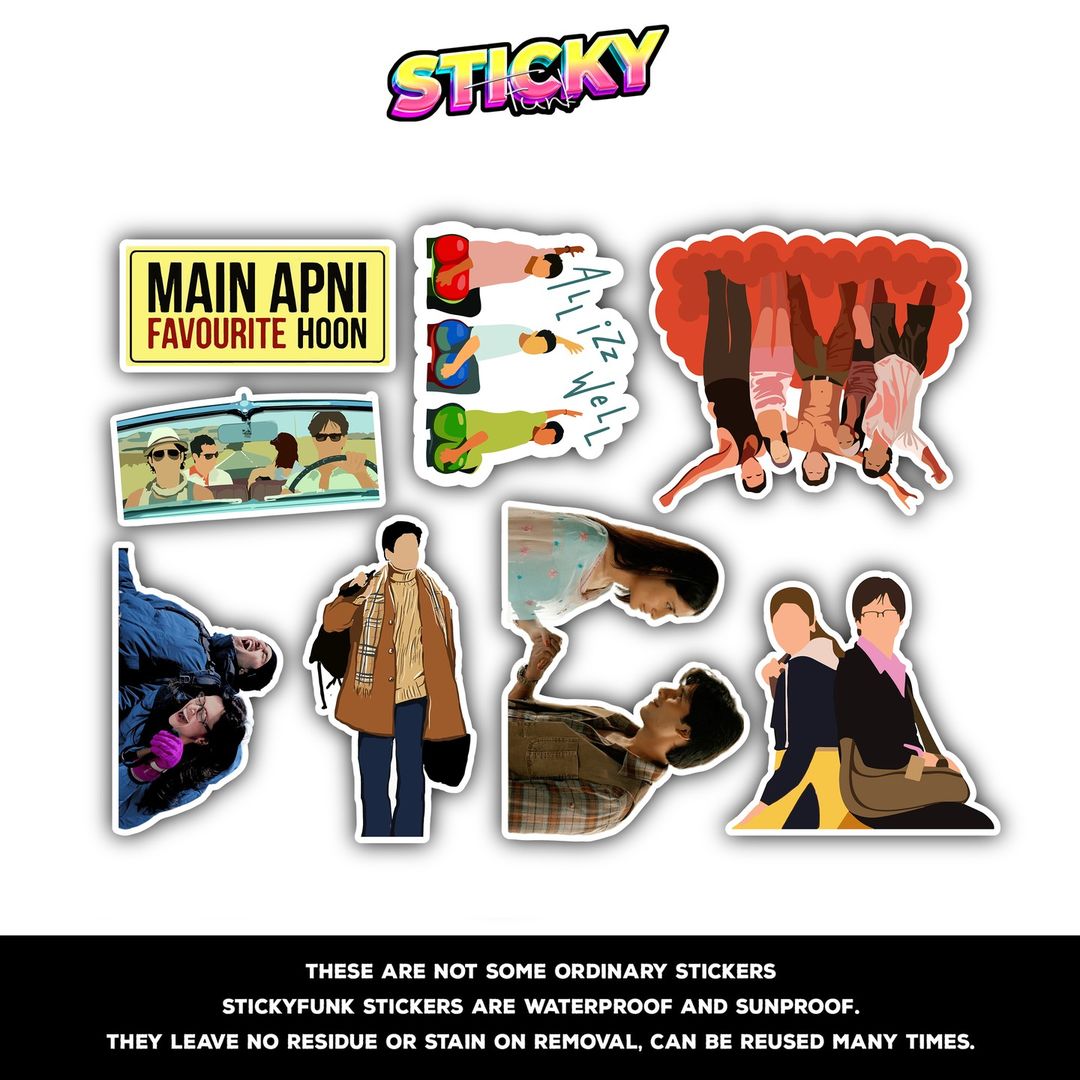 BOLLYWOOD MIX MINI STICKERS SHEET - stickyfunk premium stickers