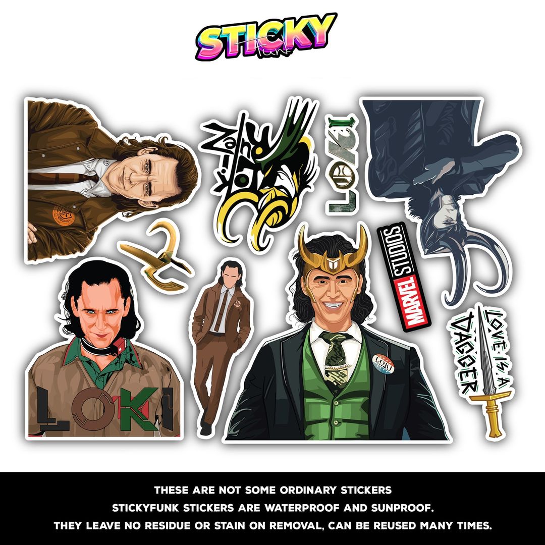 LOKI MINI STICKERS SHEET - stickyfunk premium stickers