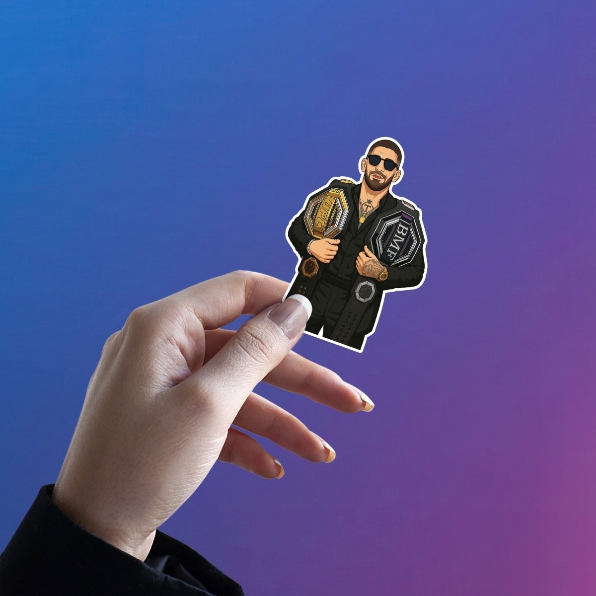 Ilia Topuria Sticker 2 - stickyfunk premium stickers