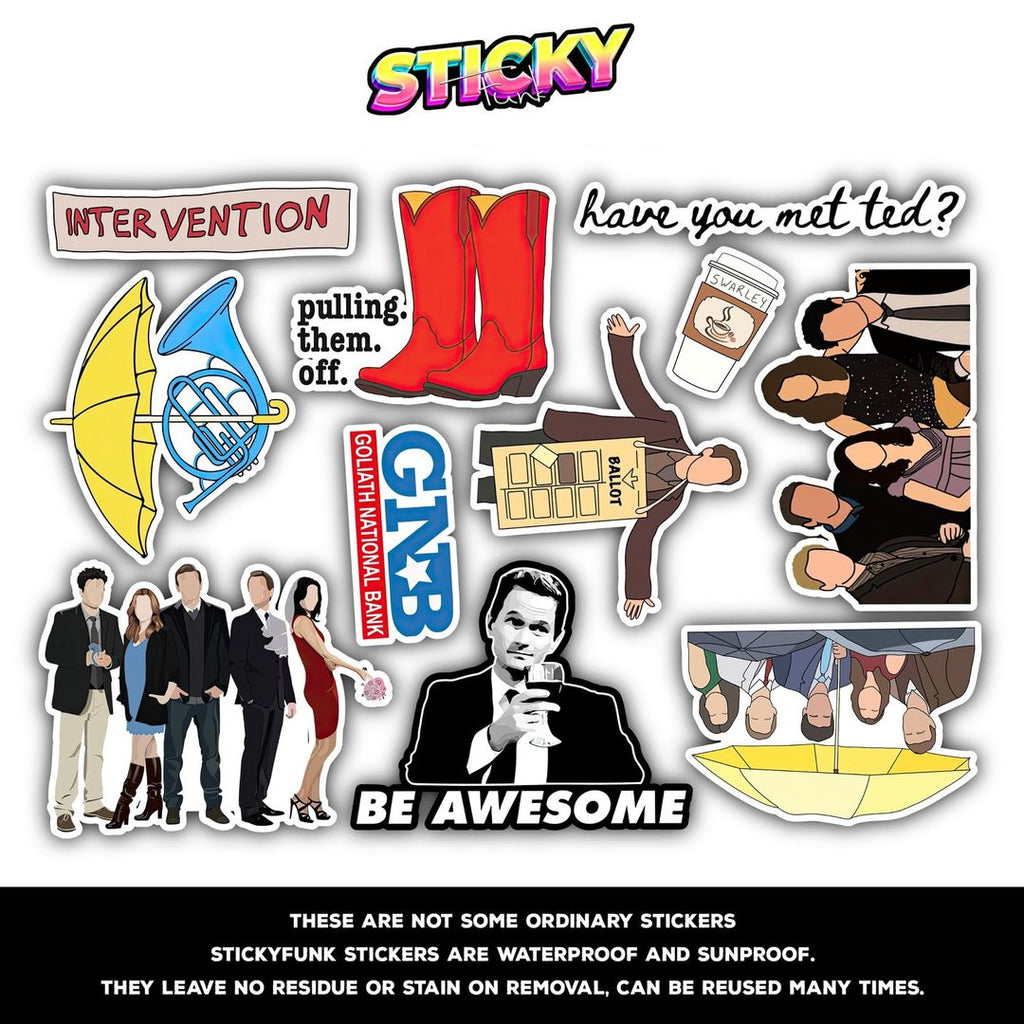 HOW I MET YOUR MOTHER MINI STICKERS SHEET - stickyfunk premium stickers