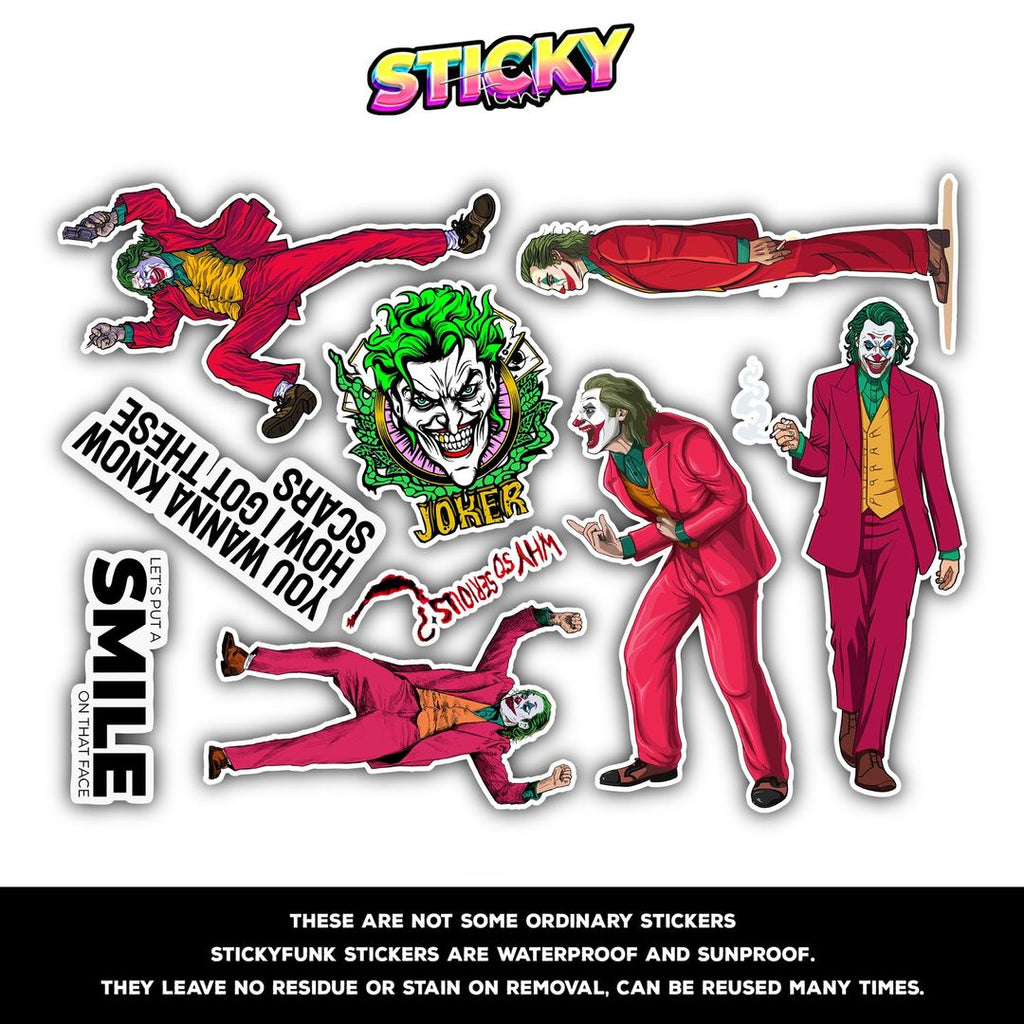 JOKER MINI STICKERS SHEET - stickyfunk premium stickers