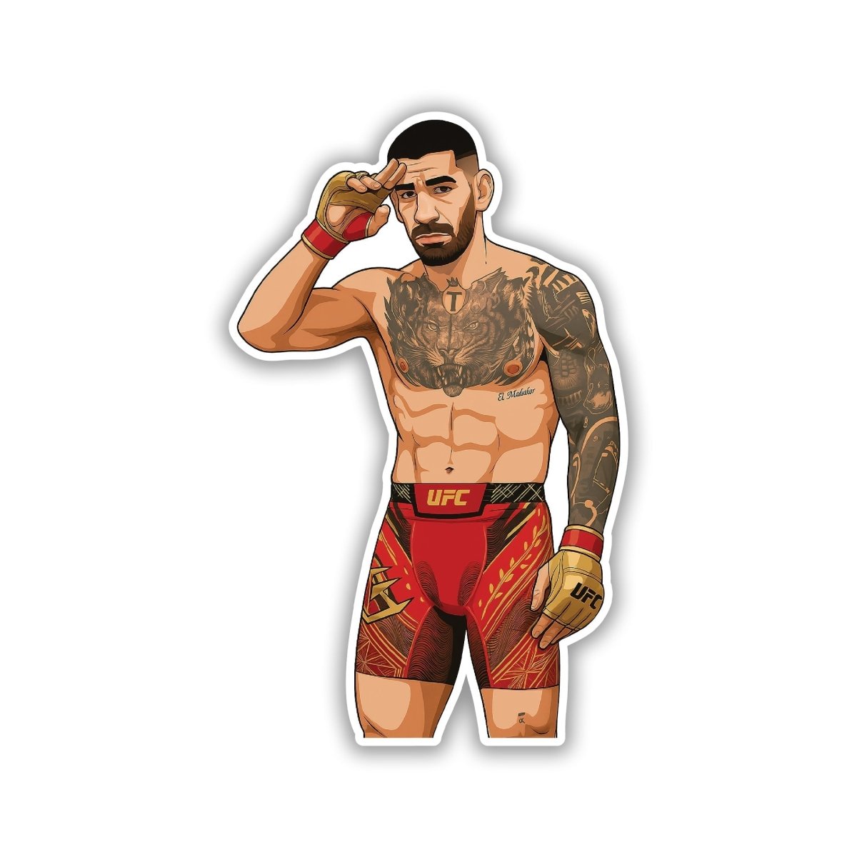 Ilia Topuria Sticker 5 - stickyfunk premium stickers