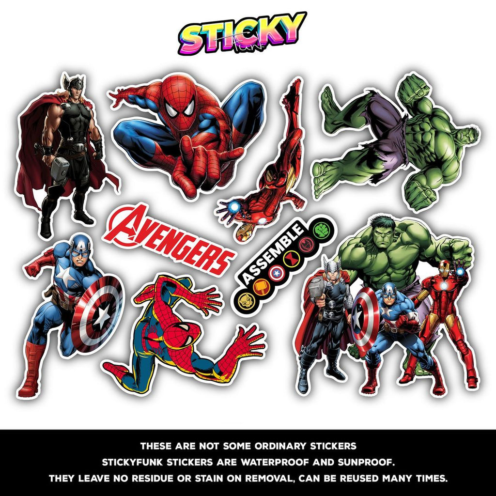 AVENGERS MINI STICKERS SHEET - stickyfunk premium stickers