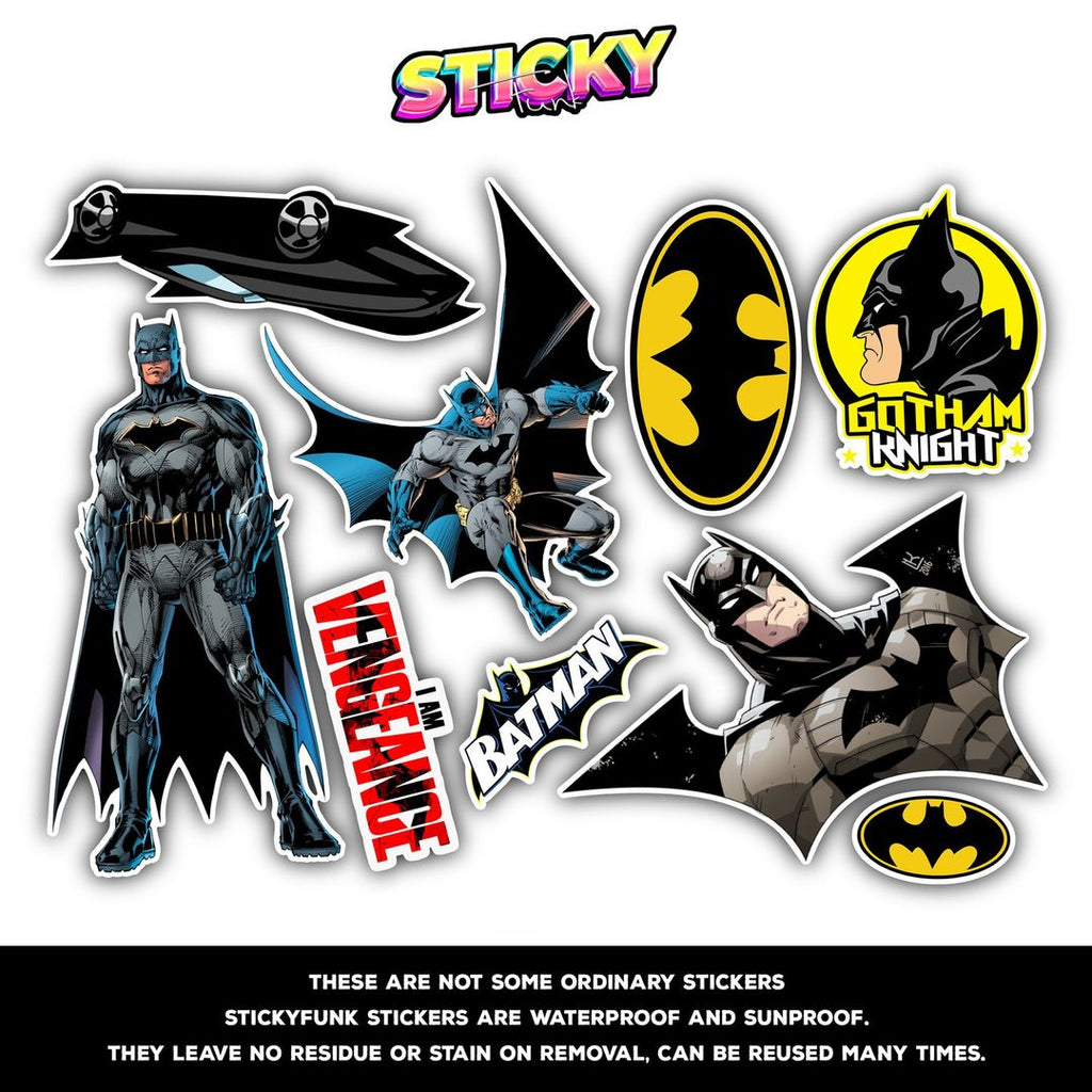 BATMAN MINI STICKERS SHEET - stickyfunk premium stickers