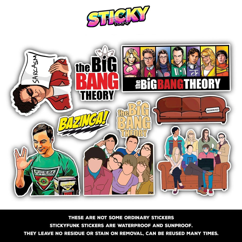 THE BIG BANG THEORY MINI STICKERS SHEET - stickyfunk premium stickers