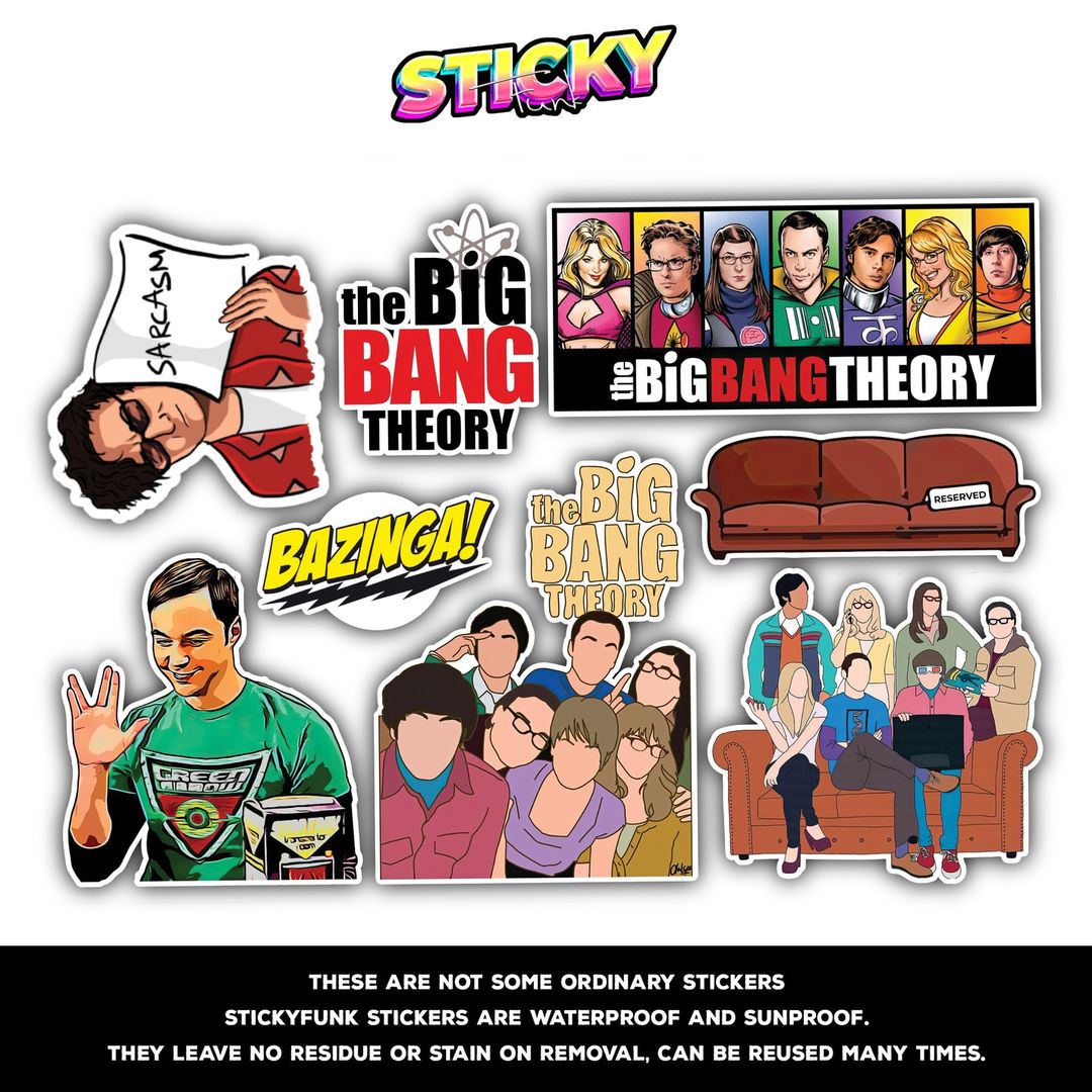 THE BIG BANG THEORY MINI STICKERS SHEET - stickyfunk premium stickers