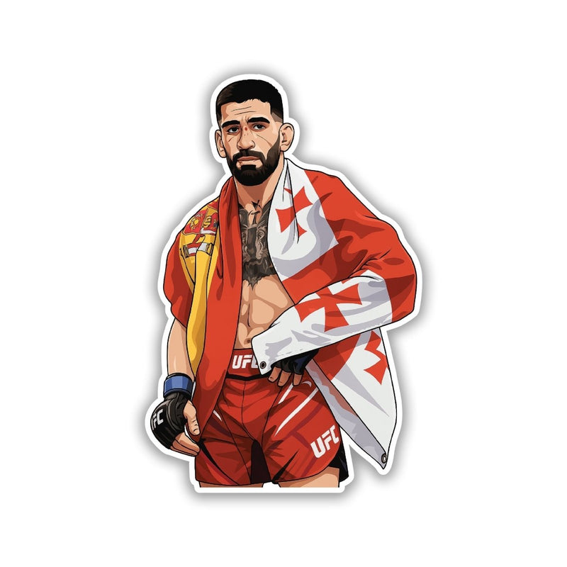 Spanish-Georgian Storm – Ilia Topuria Sticker