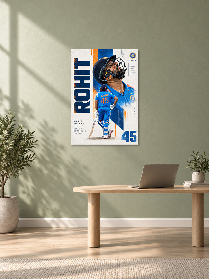 Rohit Sharma India Cricket Wall Poster