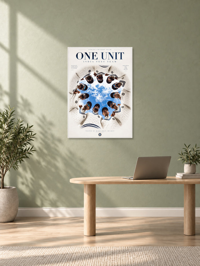 Team India Test Cricket Wall Poster – One Unit