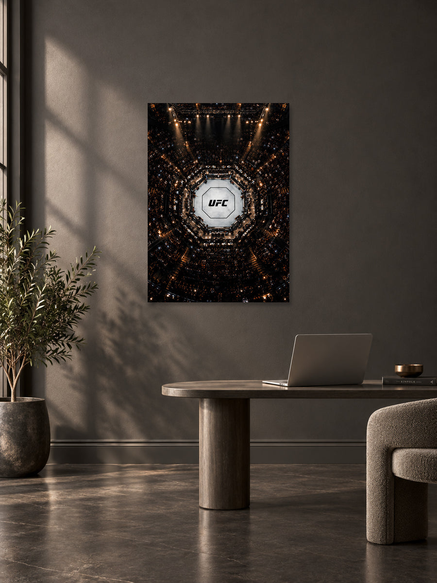 UFC Octagon arena wall poster mockup