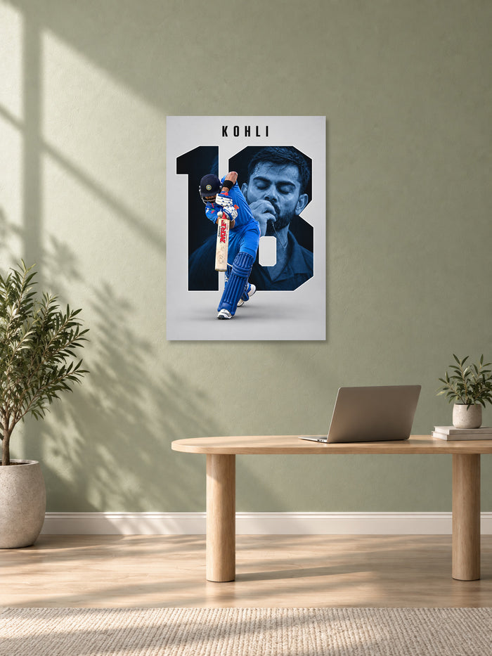 Virat Kohli Cricket Wall Poster – India 18